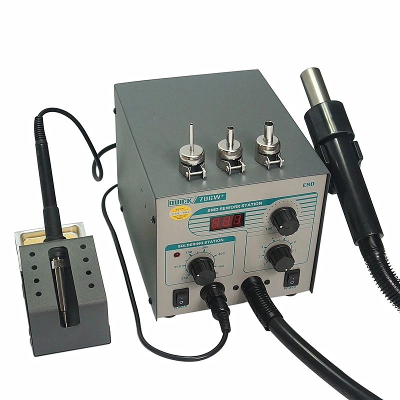Smd Rework Station Hot Air Soldering 2 In 1 - Quick 706w+ 2-in-1 SMD-Lötstation mit Heißluftstation