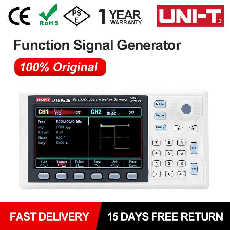 UNI-T UTG932E UTG962E Funktion – Dual Channel Arbitrary Waveform Function Generator 60Mhz Bewertung und Preis