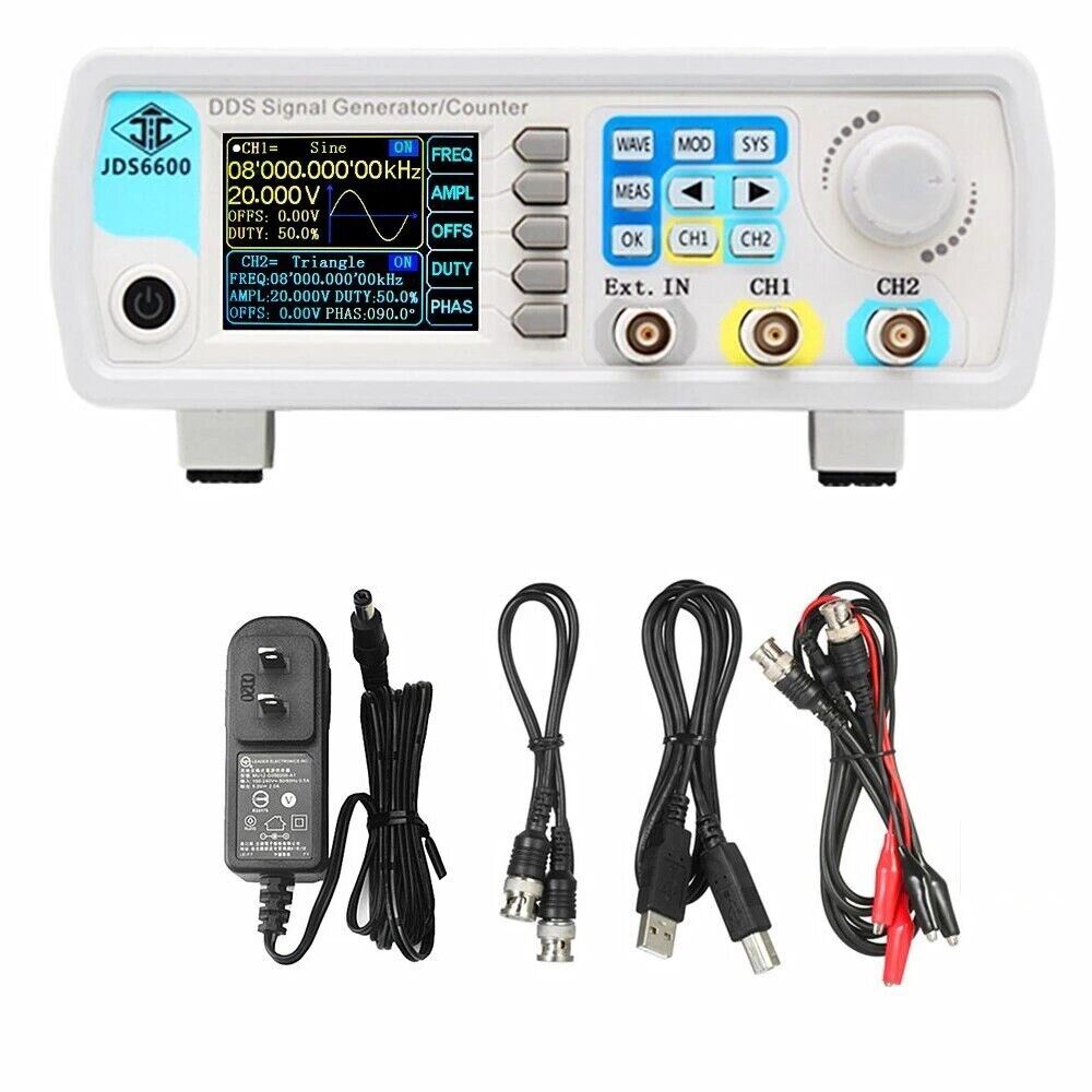 JDS6600 60 MHz DDS-Funktionssi – Dual Channel Arbitrary Waveform Function Generator 60Mhz Bewertung und Preis