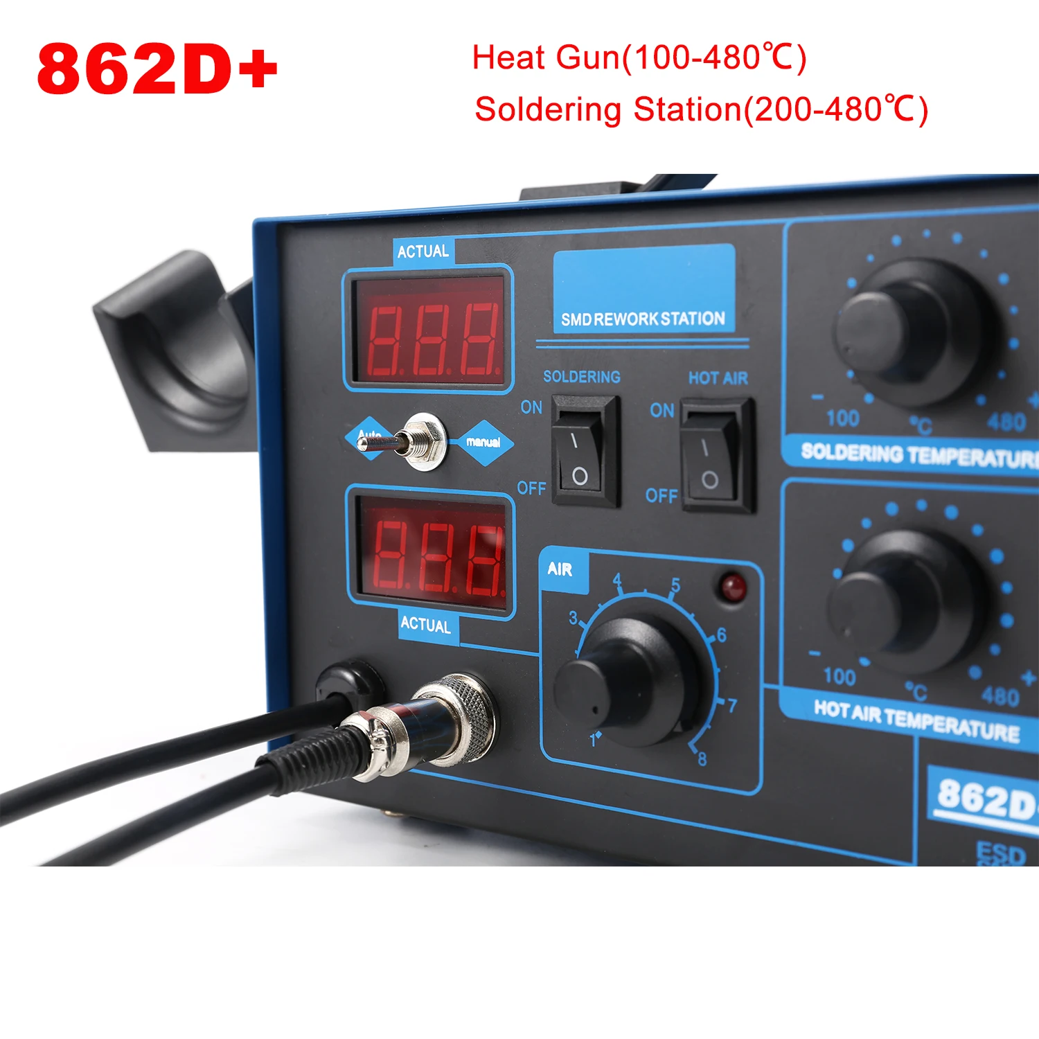 862D+ Lötstation 2-in-1 BGA Re – Smd Rework Station Hot Air Soldering 2 In 1 Bewertung und Preis